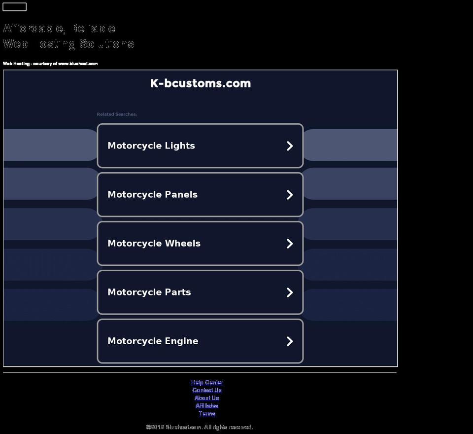 k-bcustoms.com — Shopify storefront screenshot