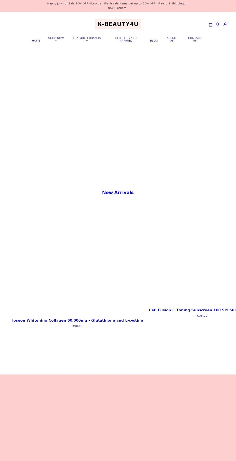 k-beauty4u.com shopify website screenshot