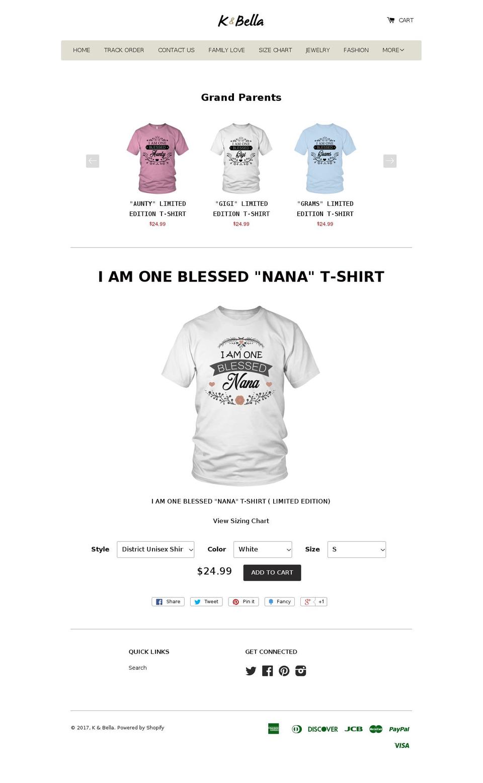 k-bellamia.com shopify website screenshot