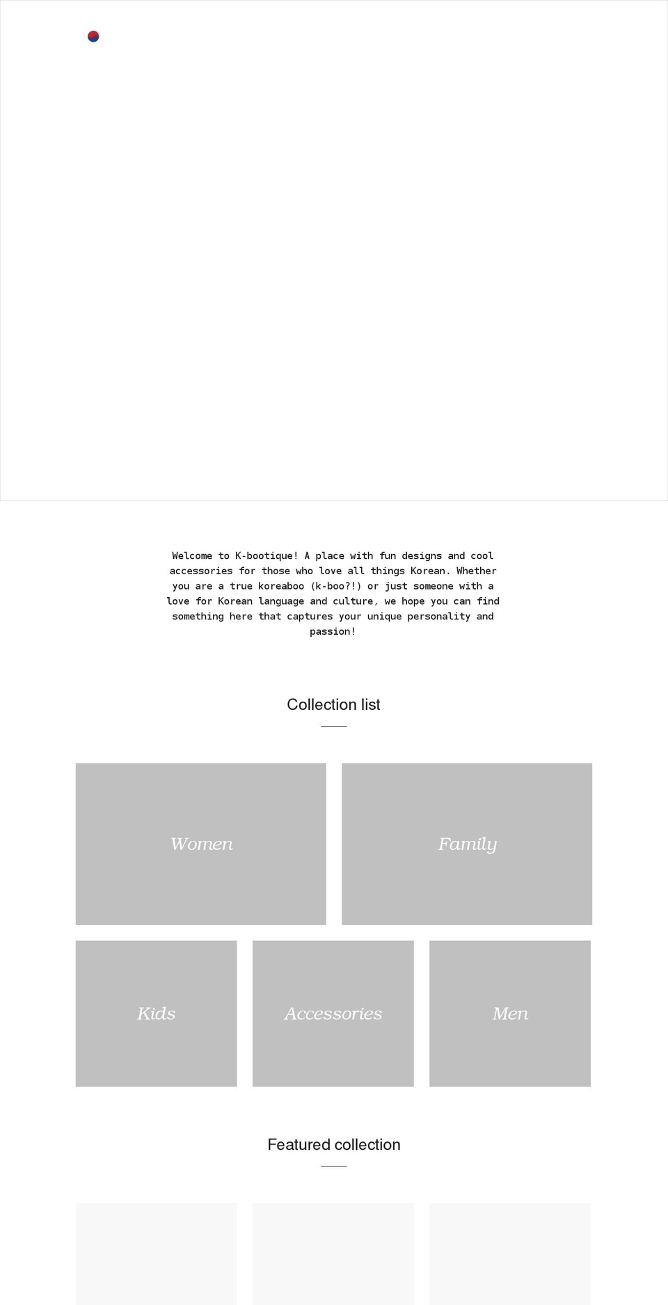k-bootique.com shopify website screenshot