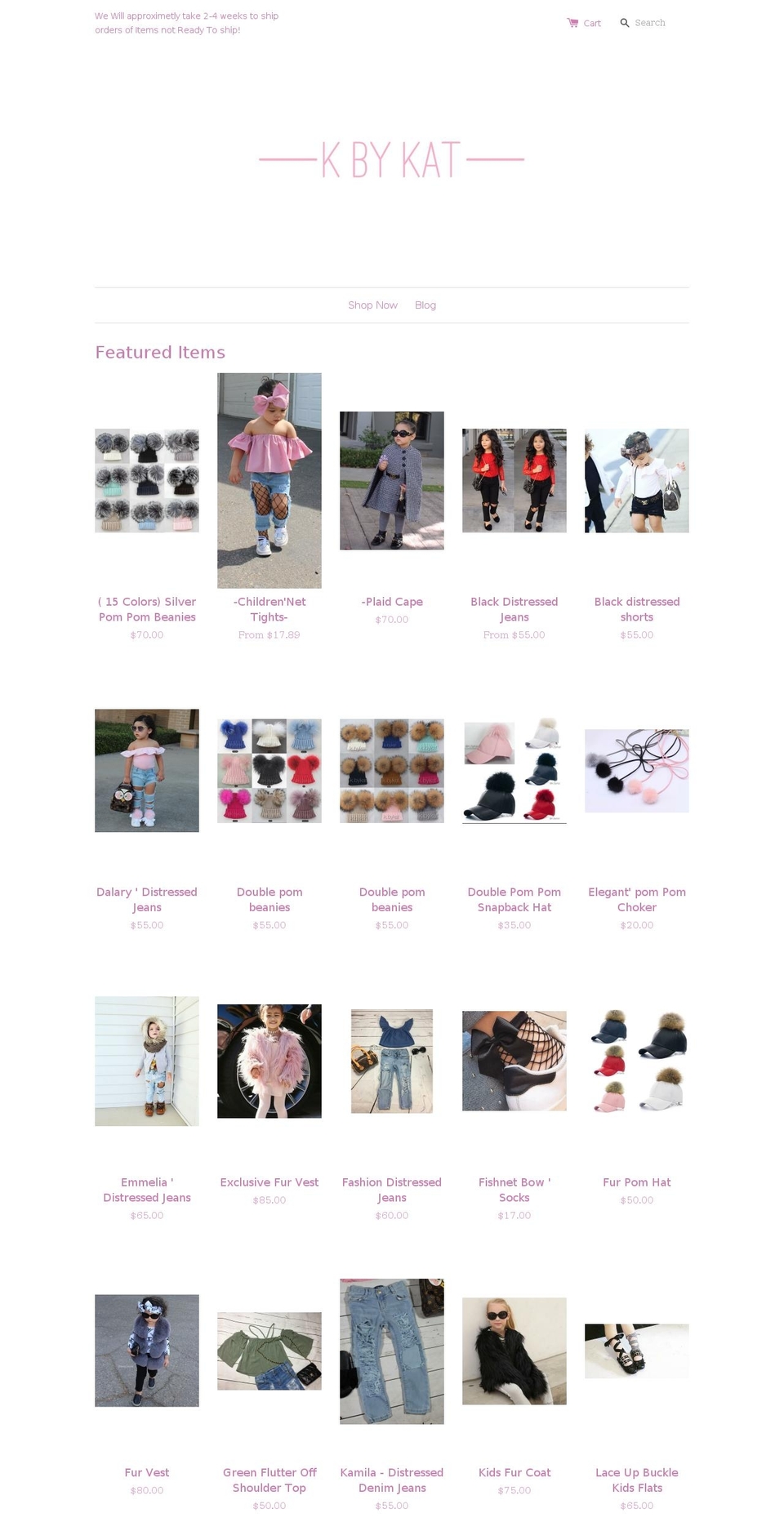 k-bykat.com — Shopify storefront screenshot