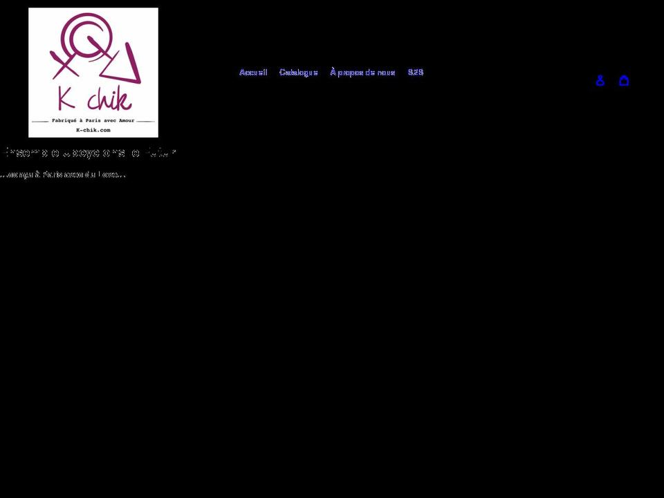 k-chik.com shopify website screenshot