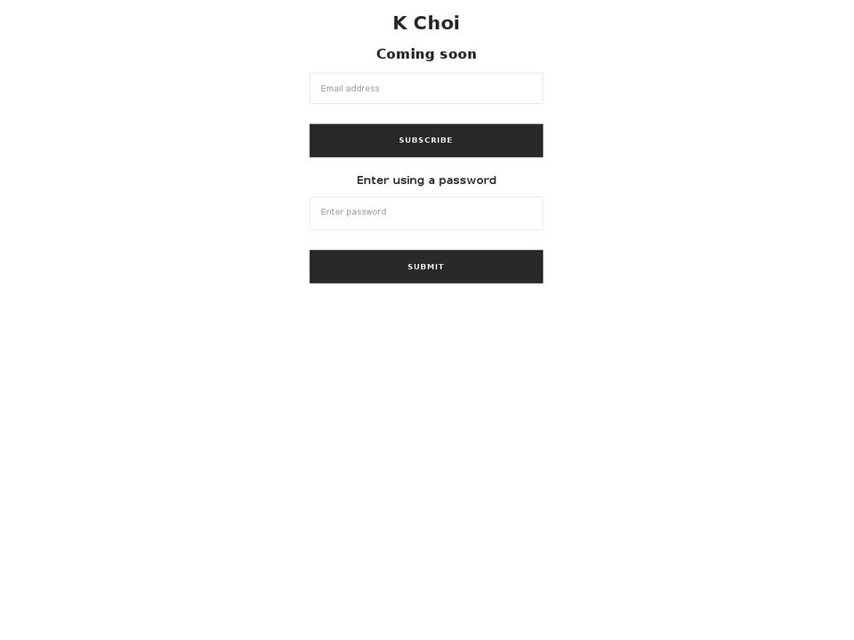 k-choi.com — Shopify storefront screenshot