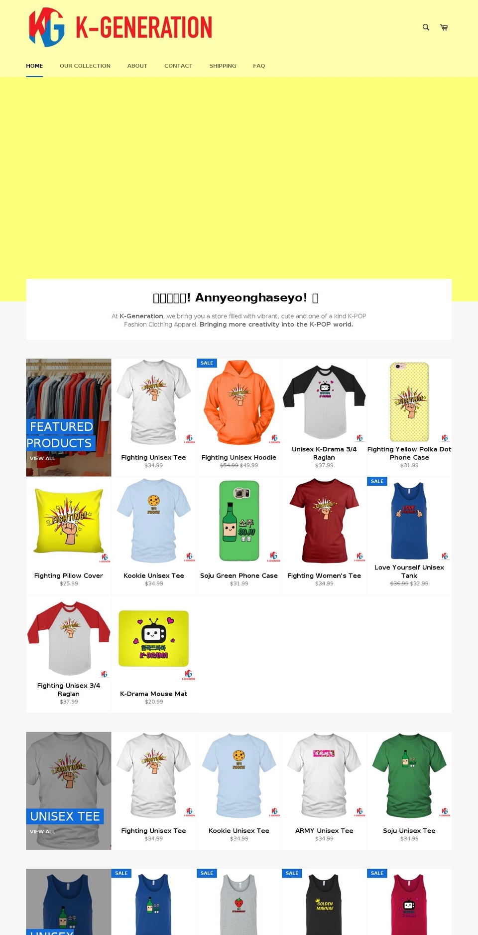 k-generation.com — Shopify storefront screenshot