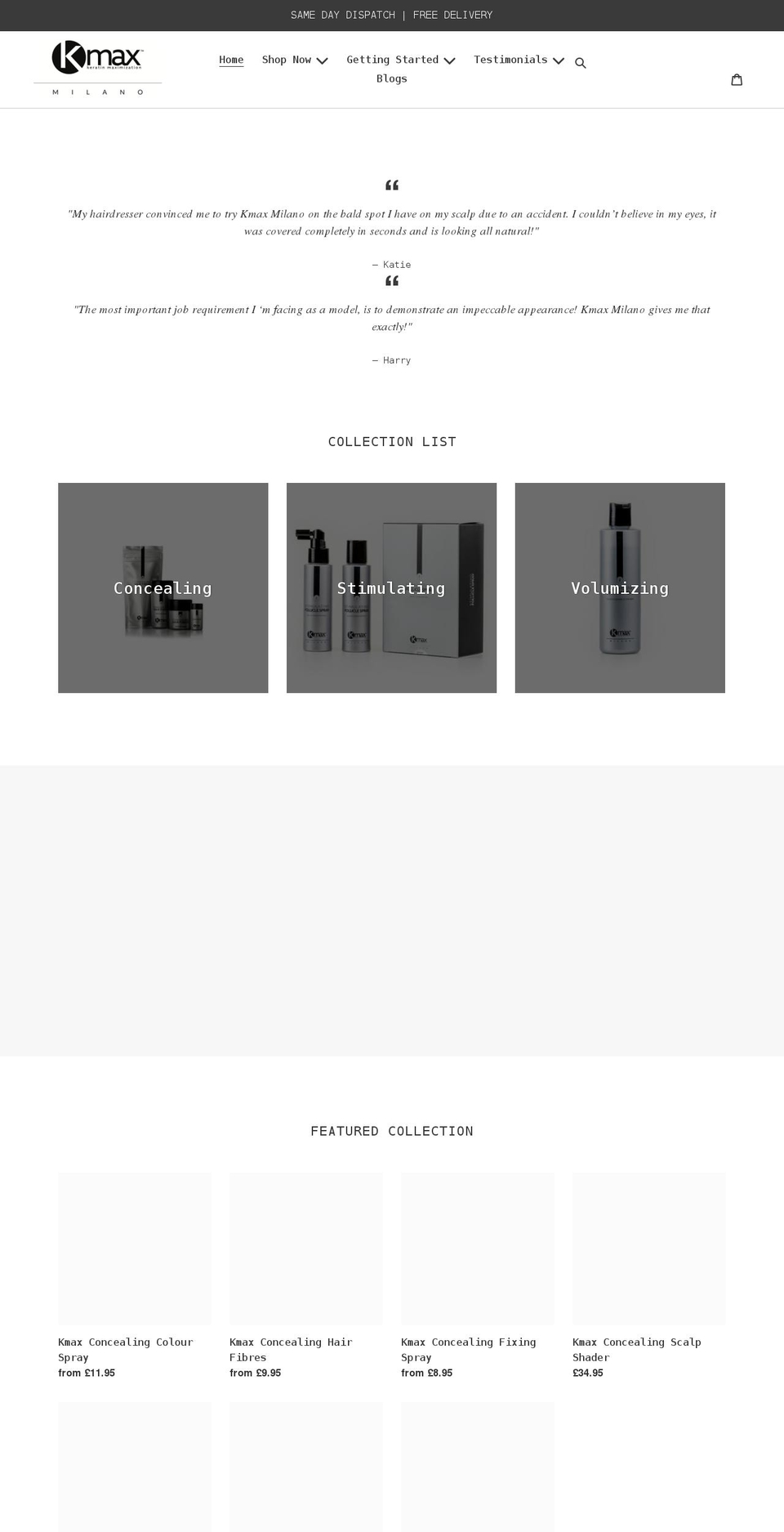 k-max.co.uk shopify website screenshot