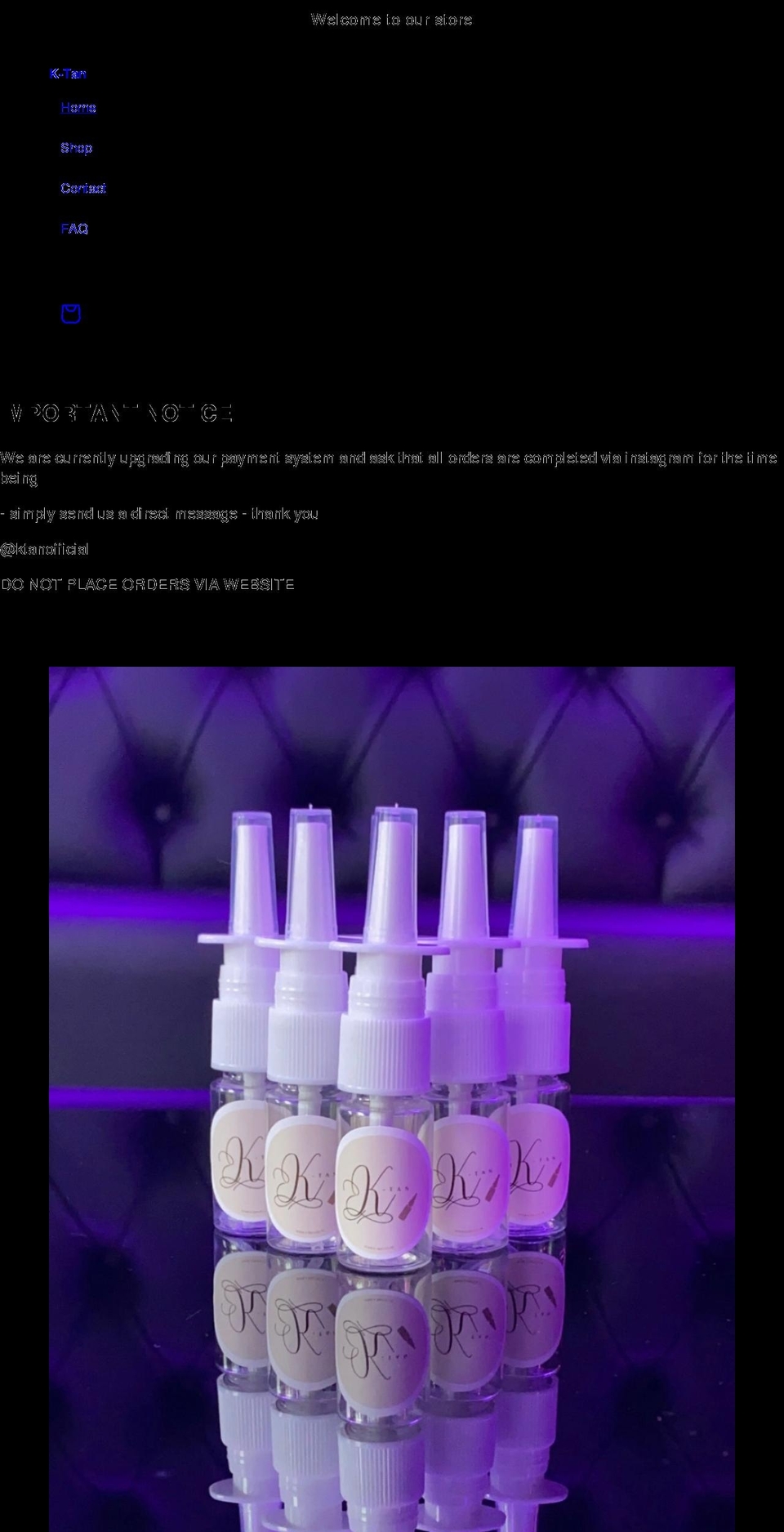 k-tan.co.uk shopify website screenshot