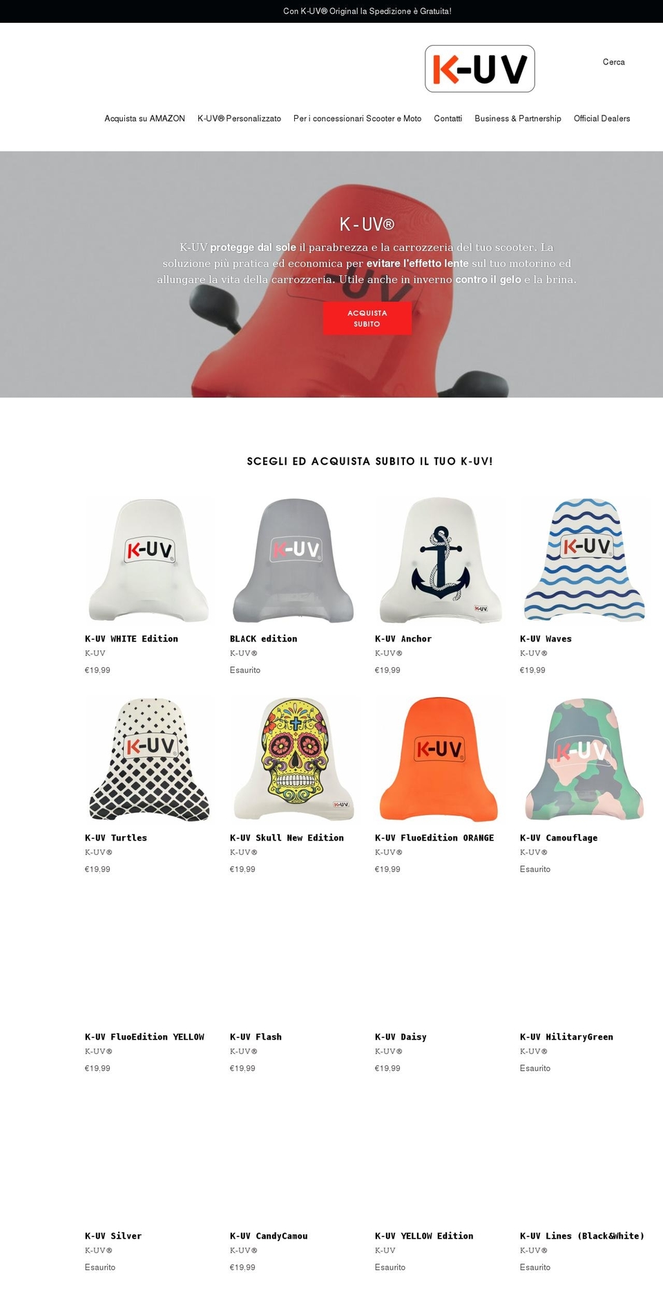 k-uv.shop shopify website screenshot