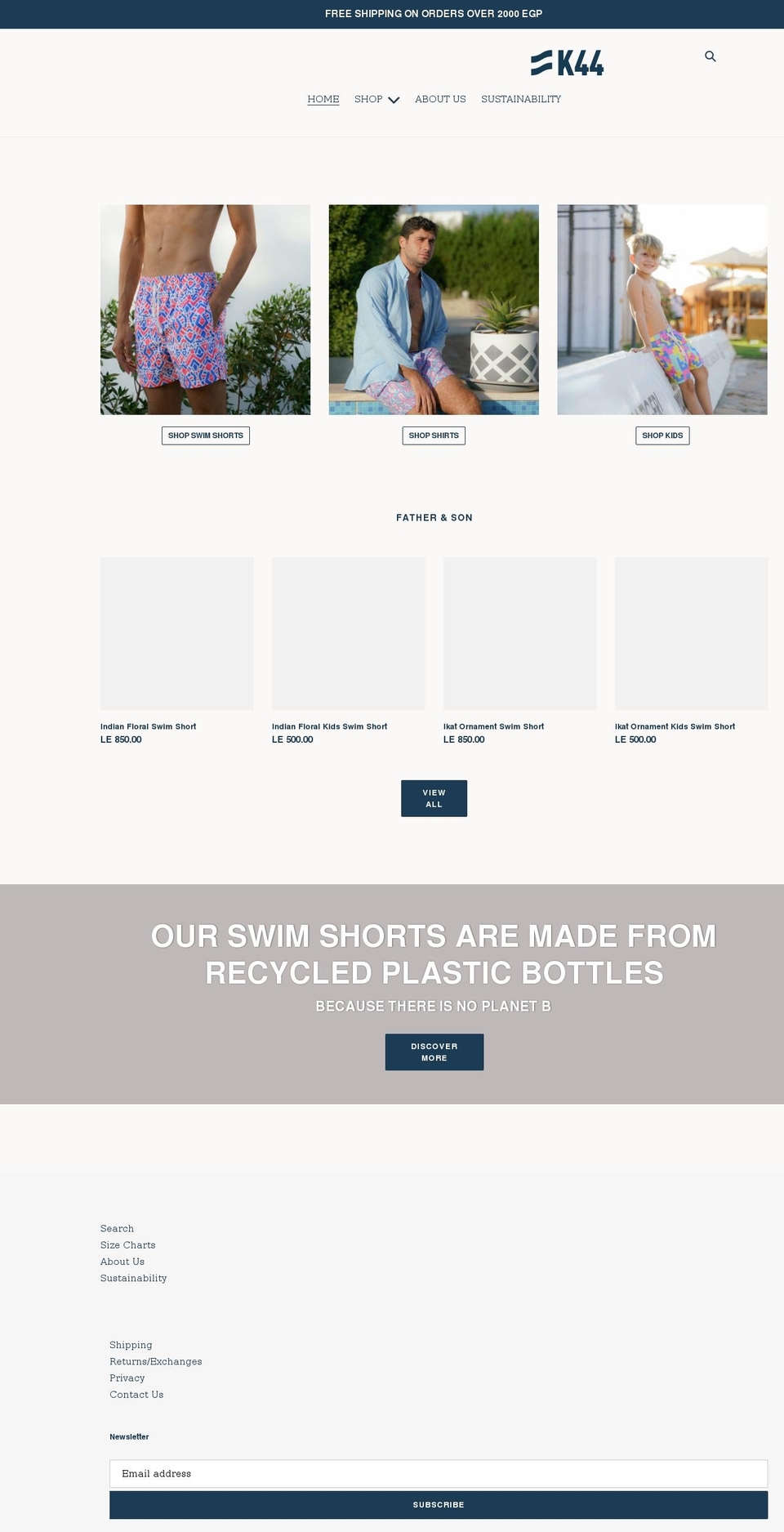 k44.store shopify website screenshot