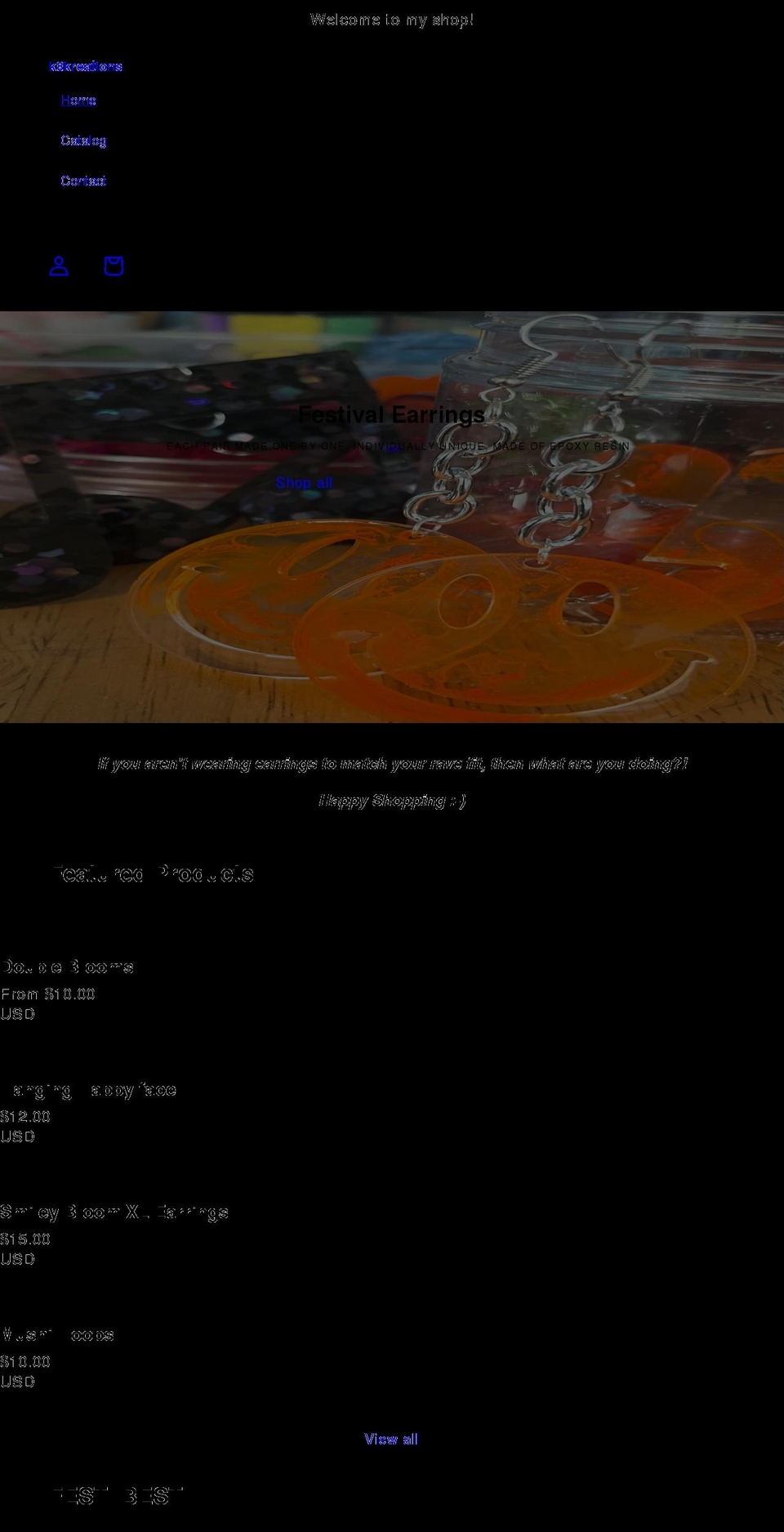k8kreations.com shopify website screenshot