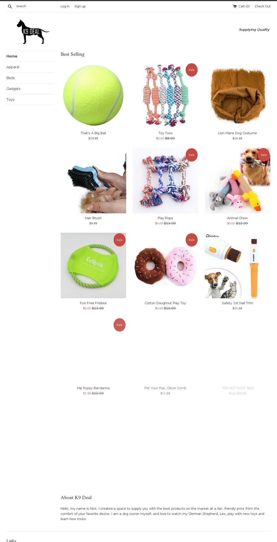 k9deal.com — Shopify storefront screenshot