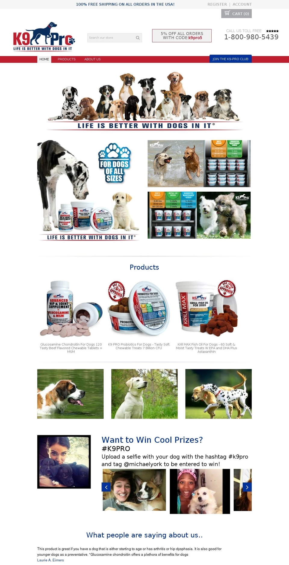 k9pro.com shopify website screenshot