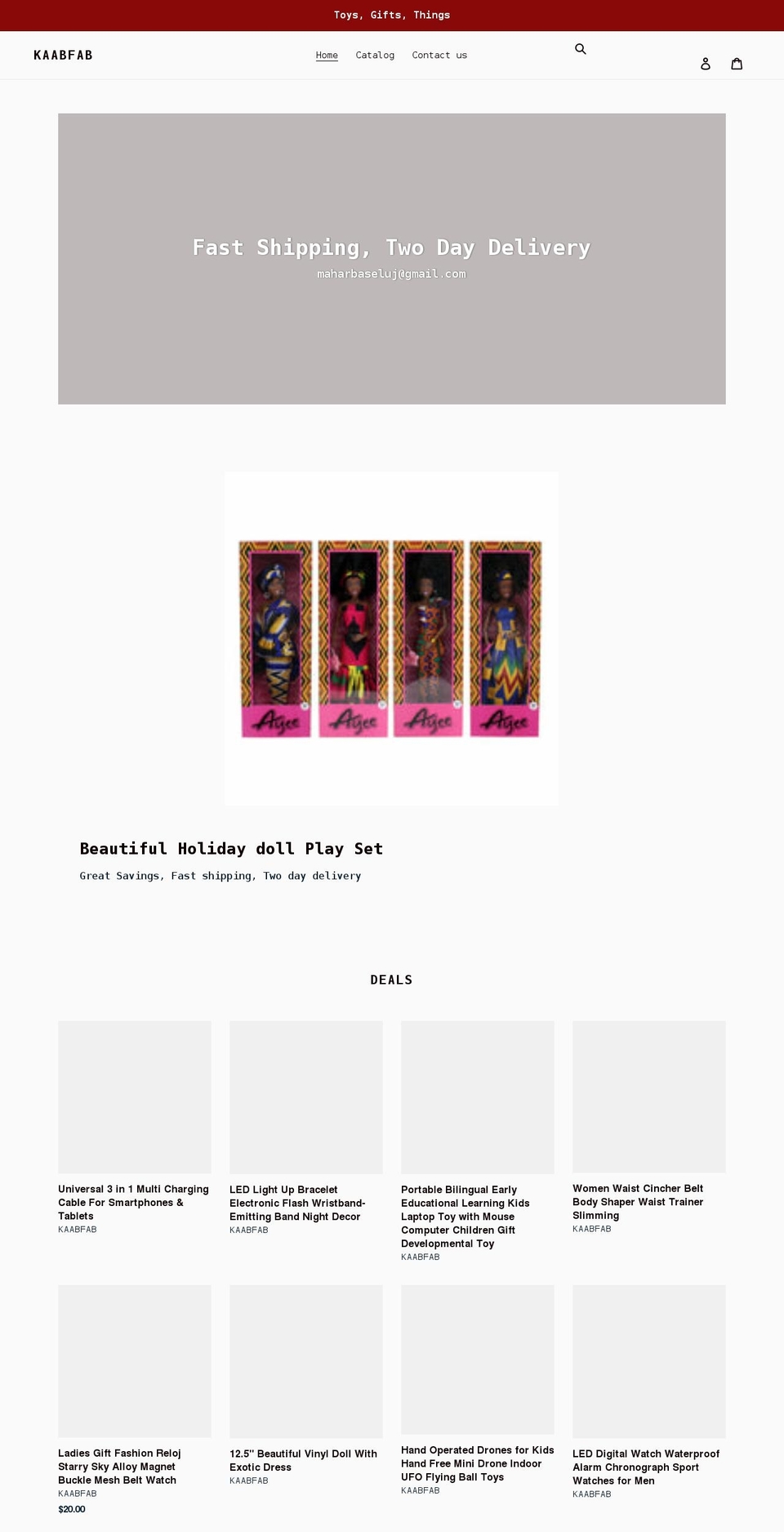 kaabfab.com shopify website screenshot