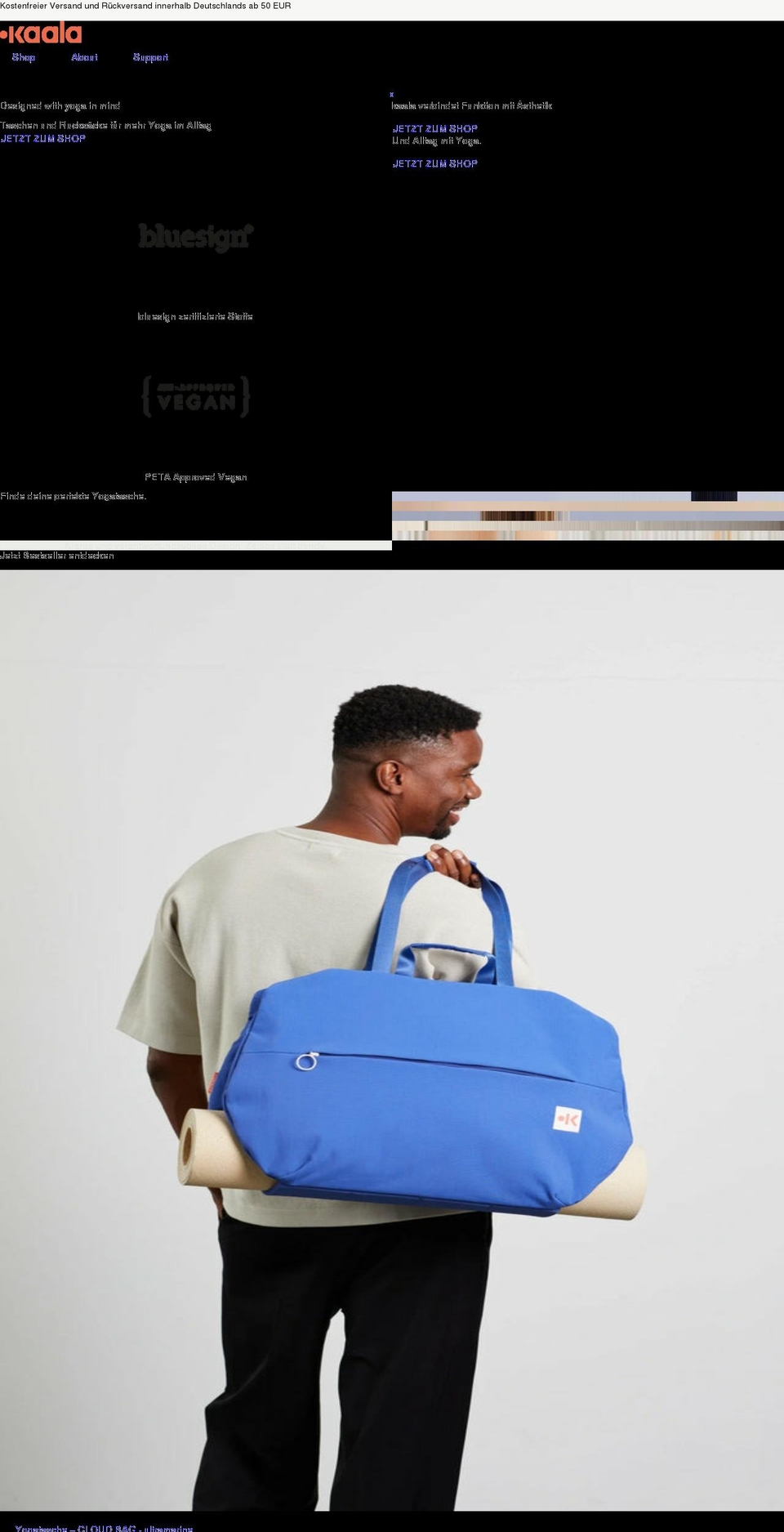 kaalayoga.com shopify website screenshot