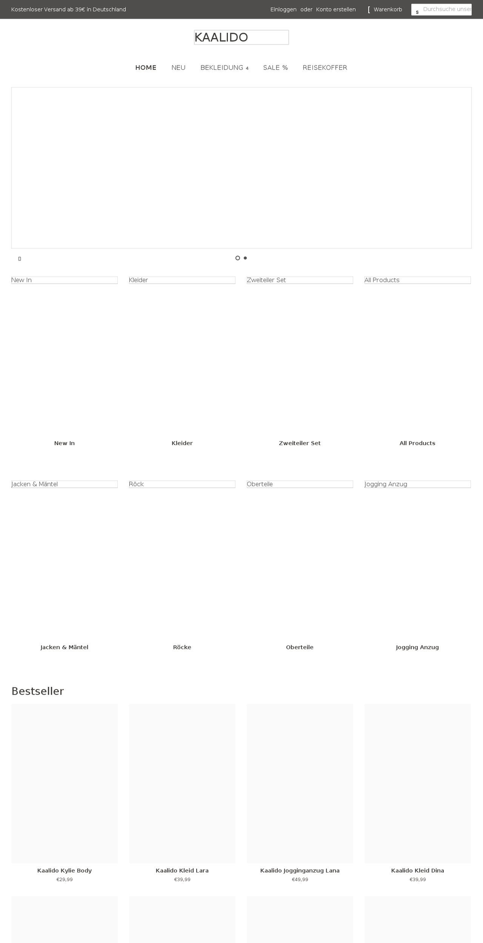 kaalido.com shopify website screenshot