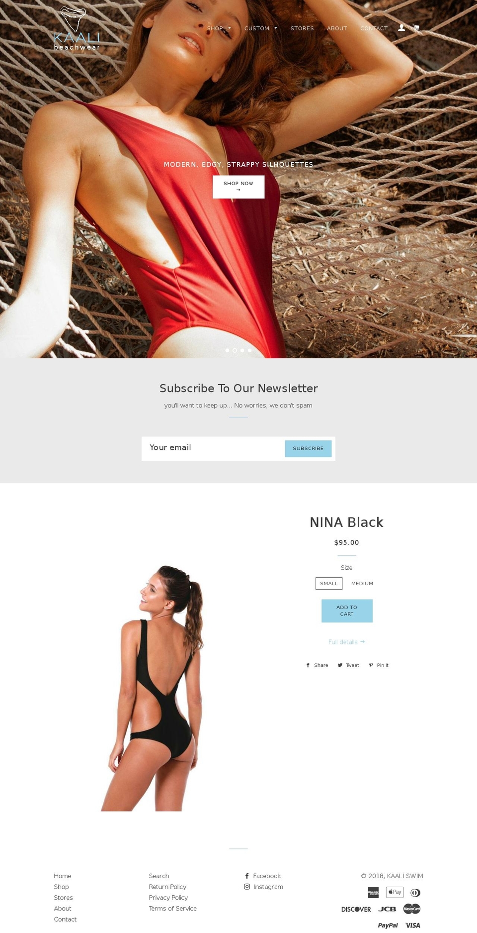 kaaliswim.com — Shopify storefront screenshot