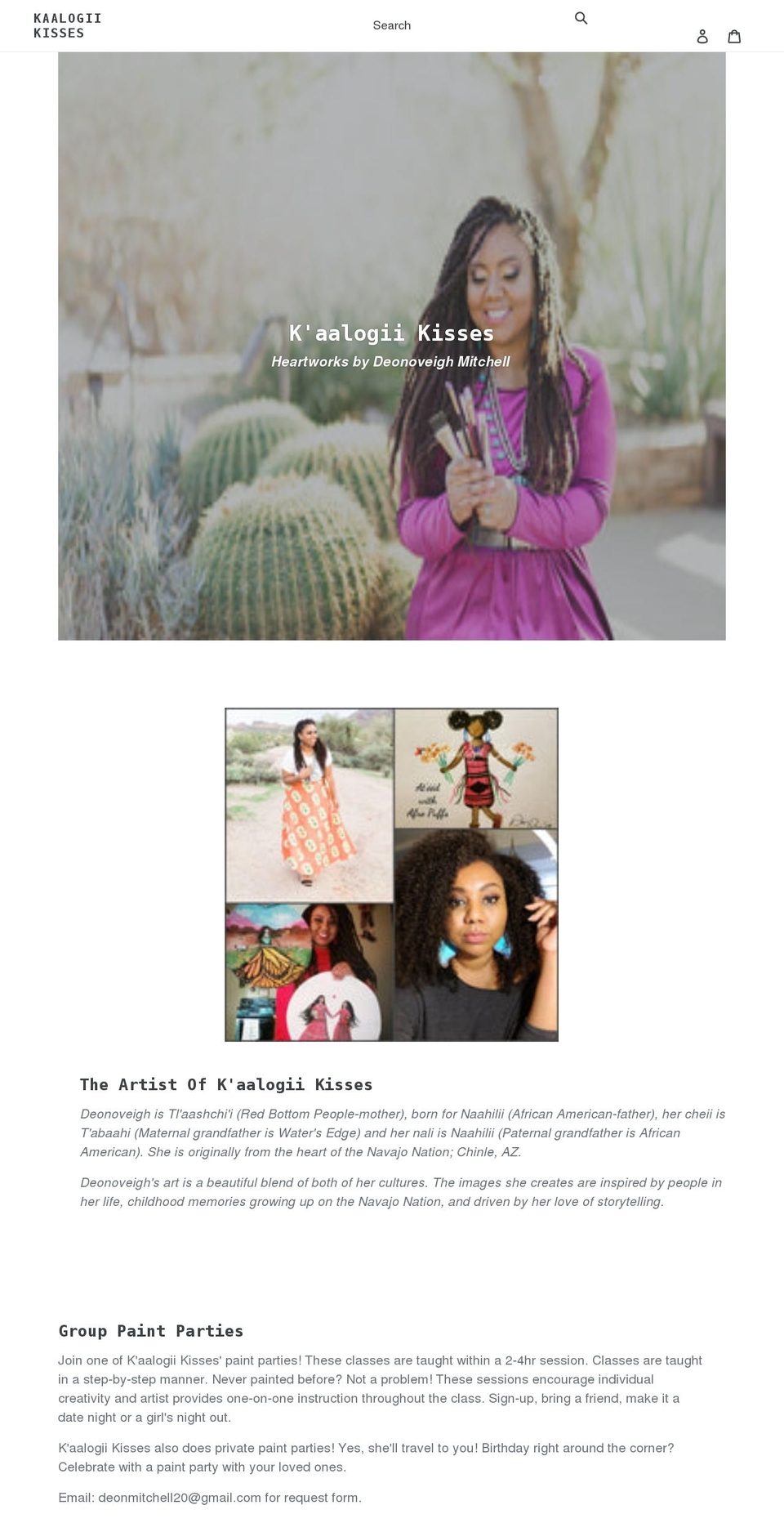 kaalogiikisses.com shopify website screenshot