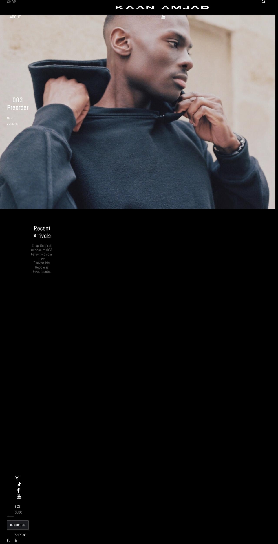 kaanamjad.com shopify website screenshot