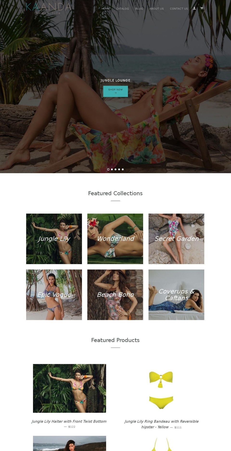 kaandabeachlife.com shopify website screenshot