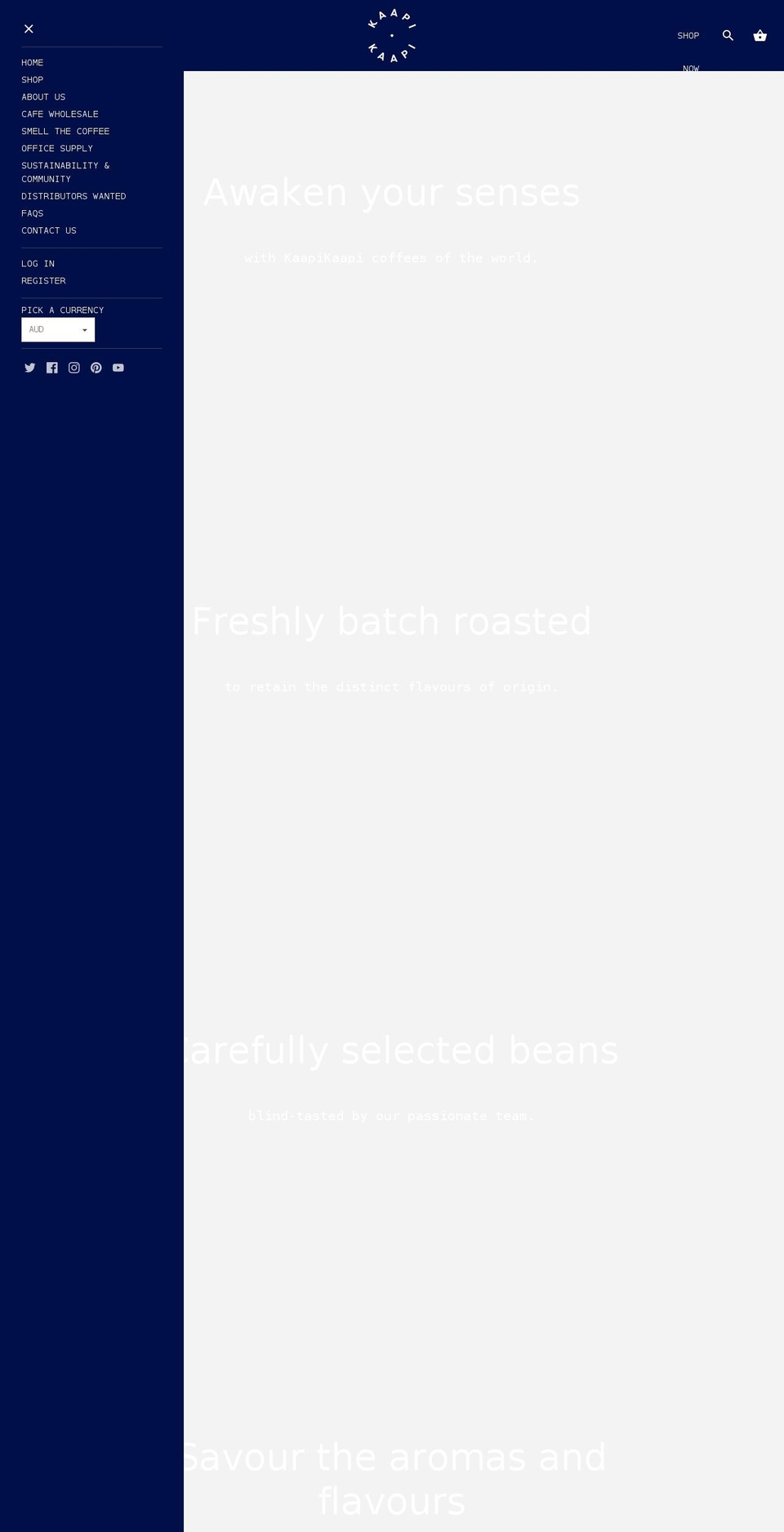 kaapikaapi.com.au shopify website screenshot