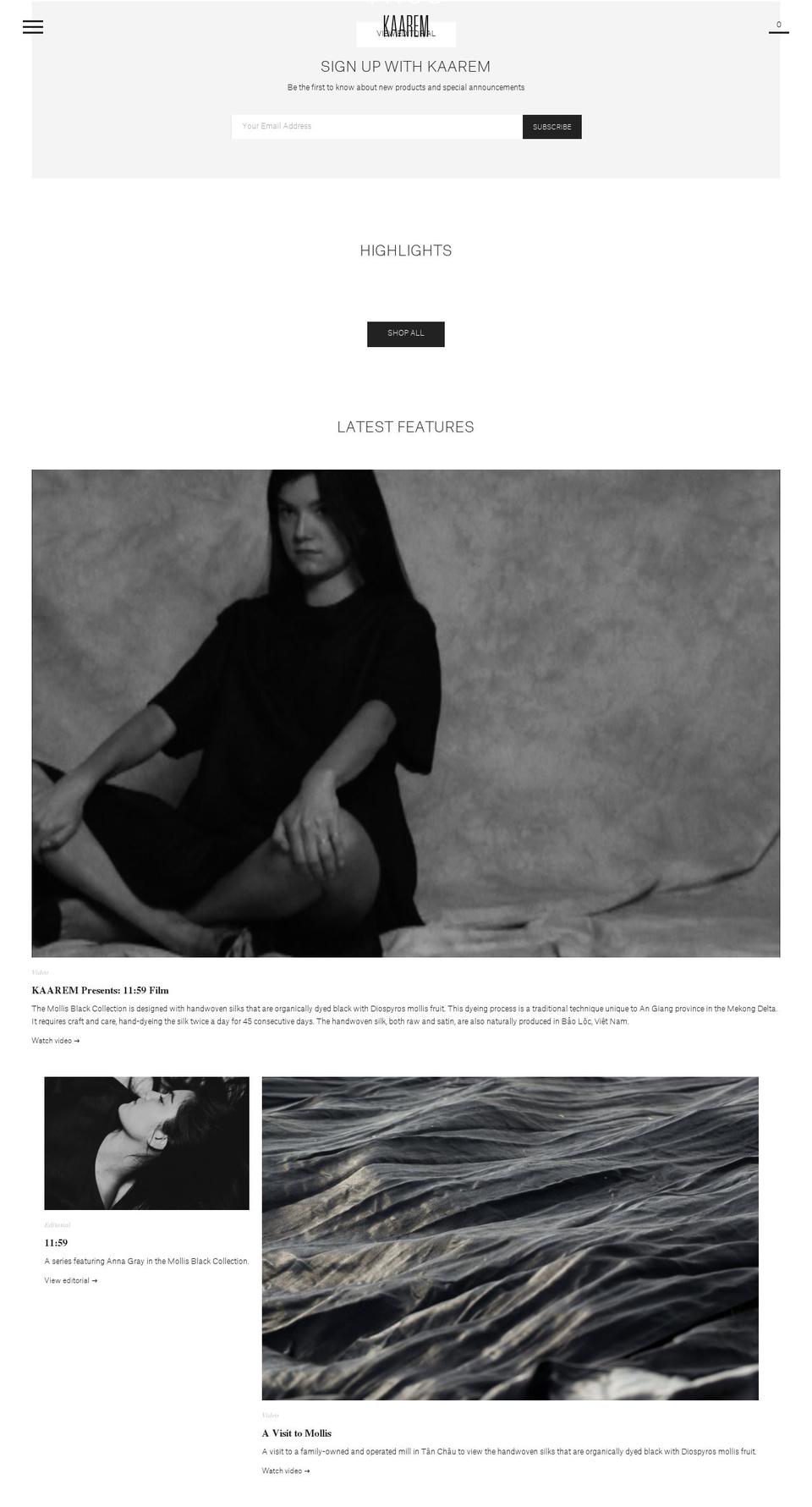 kaarem.com shopify website screenshot