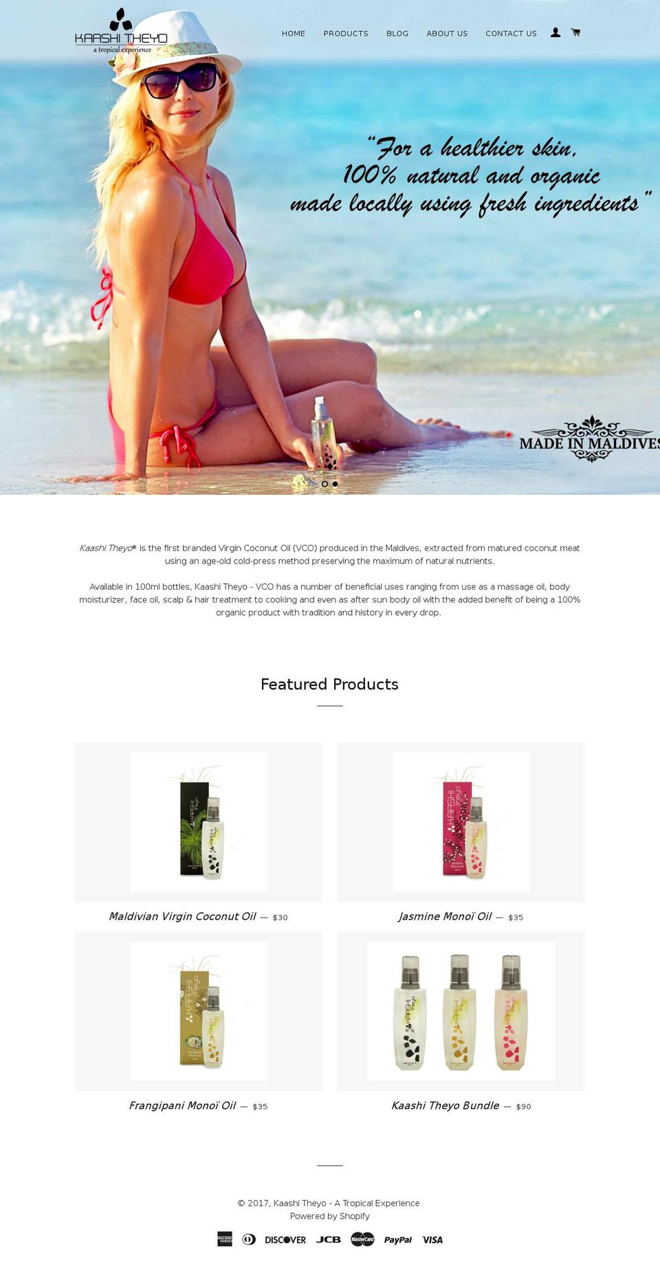 kaashi-theyo.com shopify website screenshot