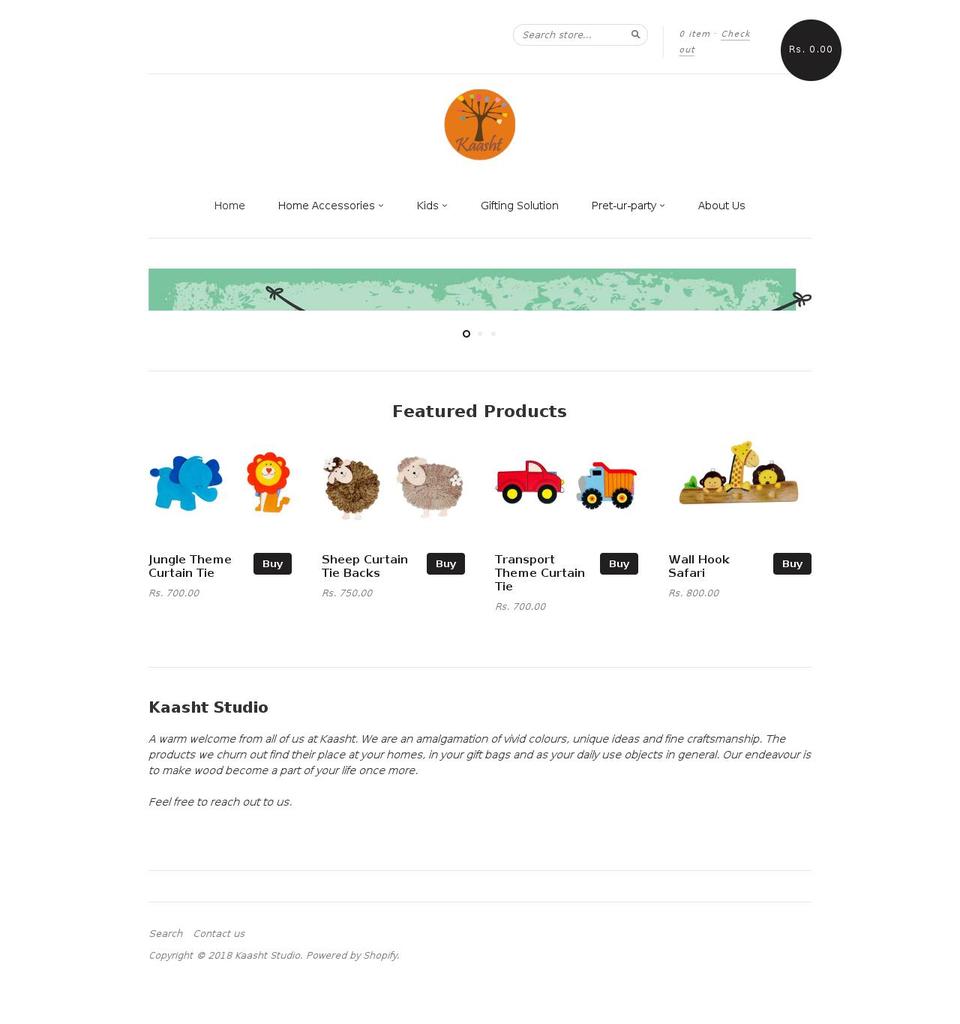 kaasht.com — Shopify storefront screenshot