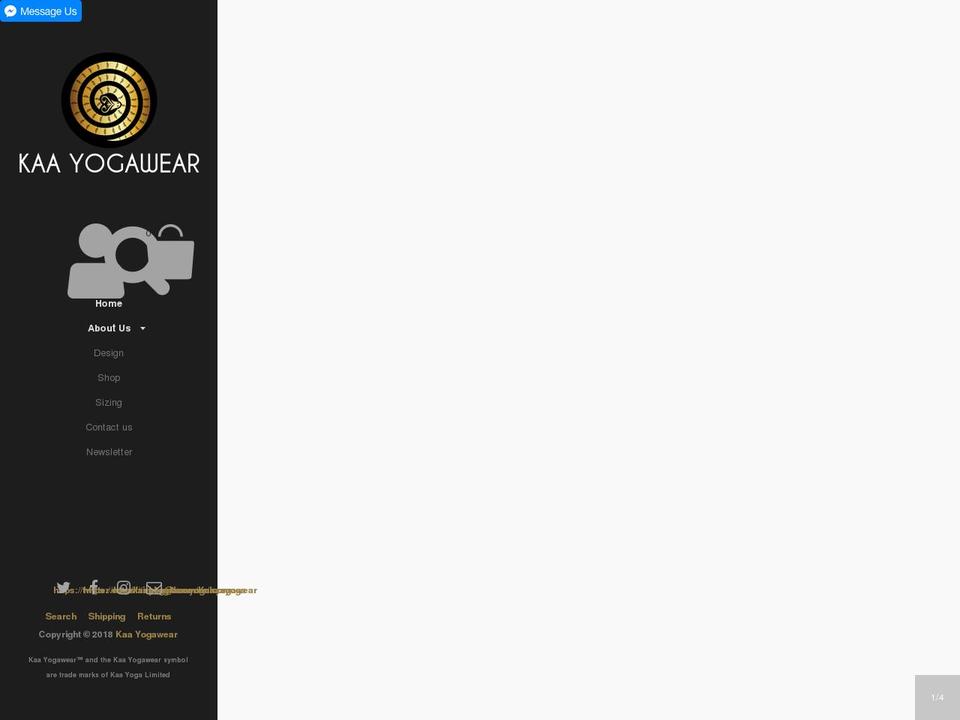 kaayoga.com shopify website screenshot