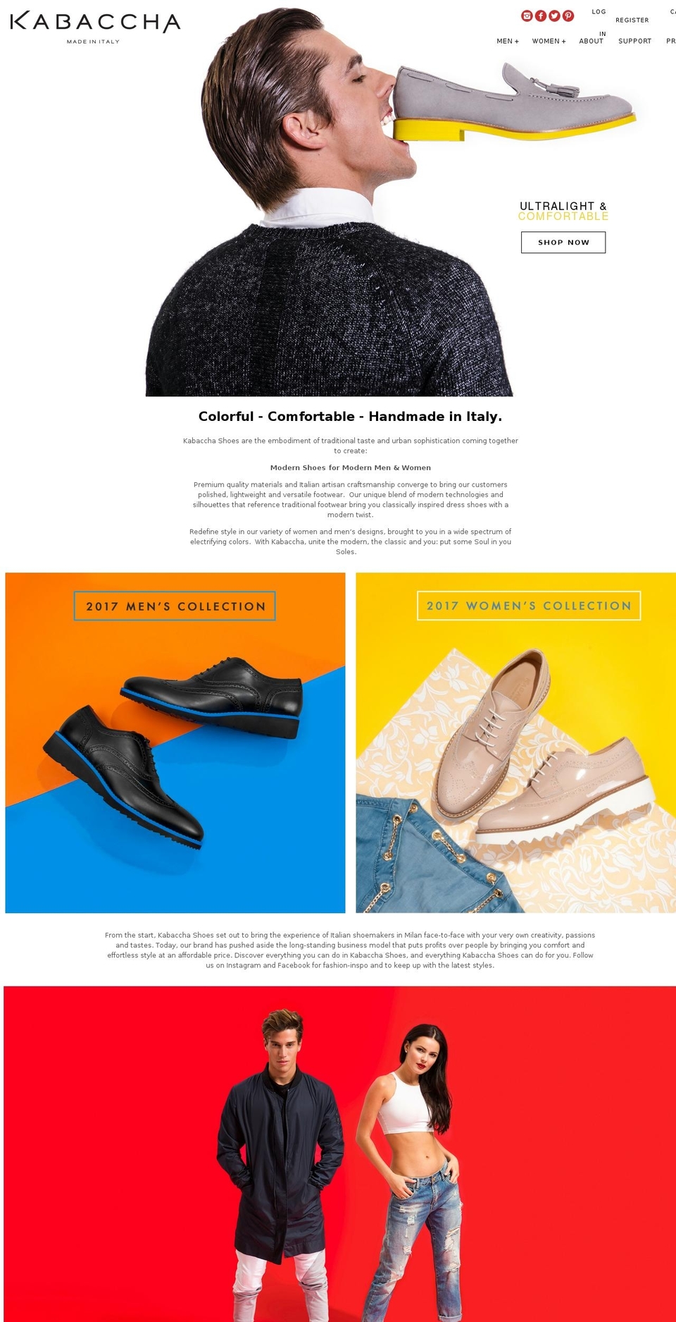 kabacchashoes.com shopify website screenshot
