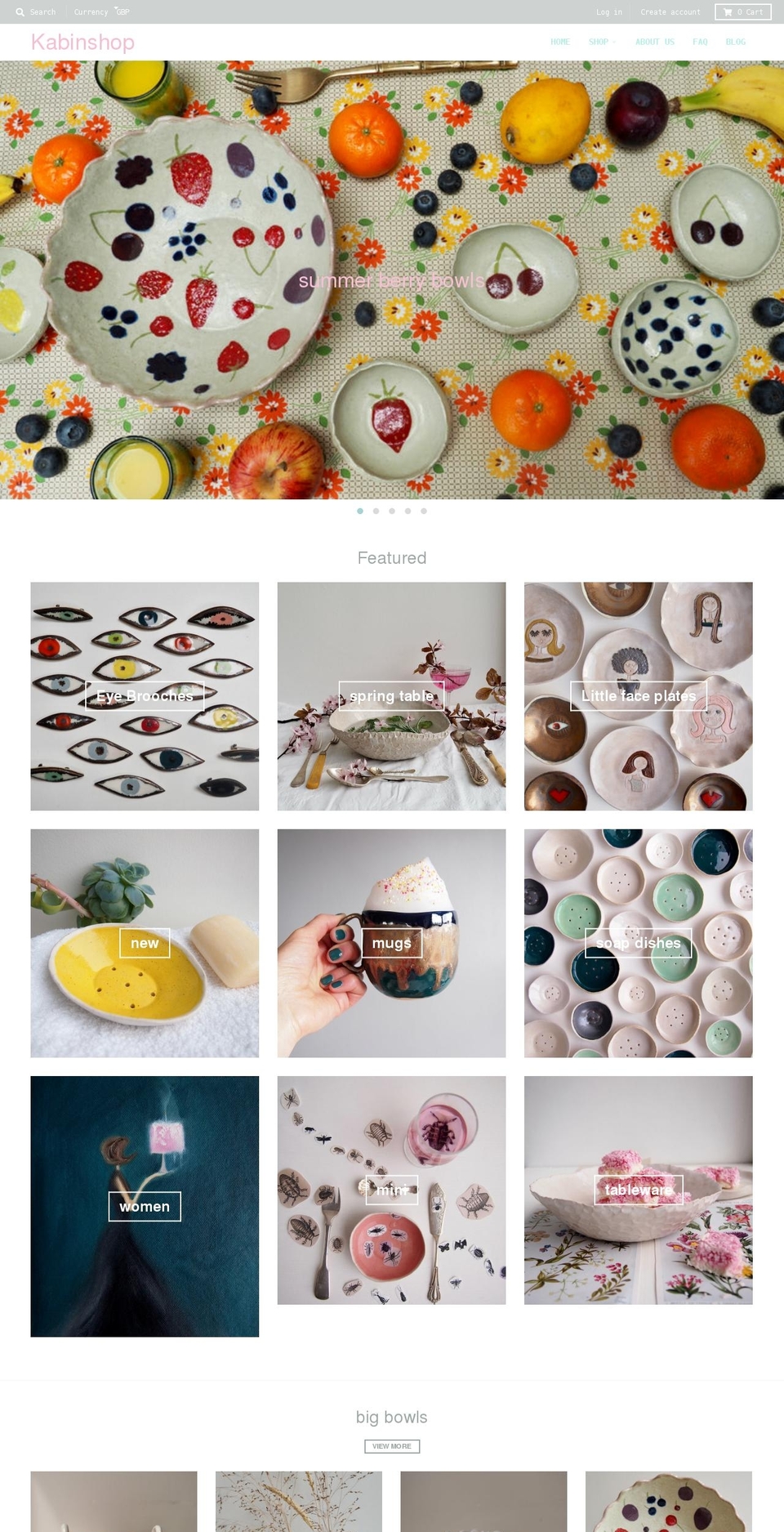kabinshop.com shopify website screenshot