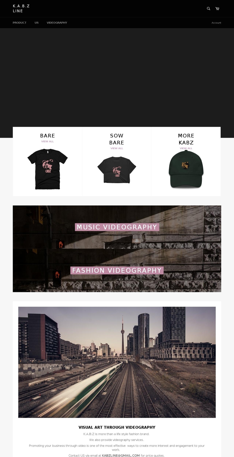 kabzline.com — Shopify storefront screenshot