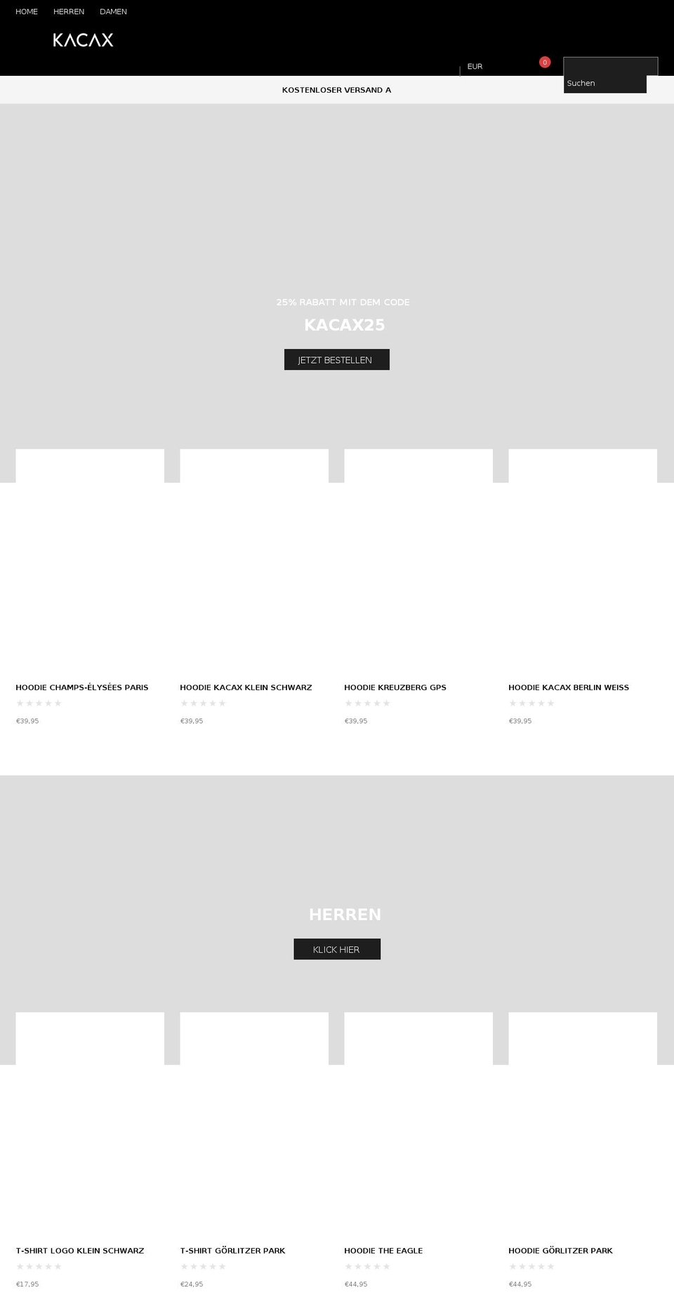 kacax.de shopify website screenshot
