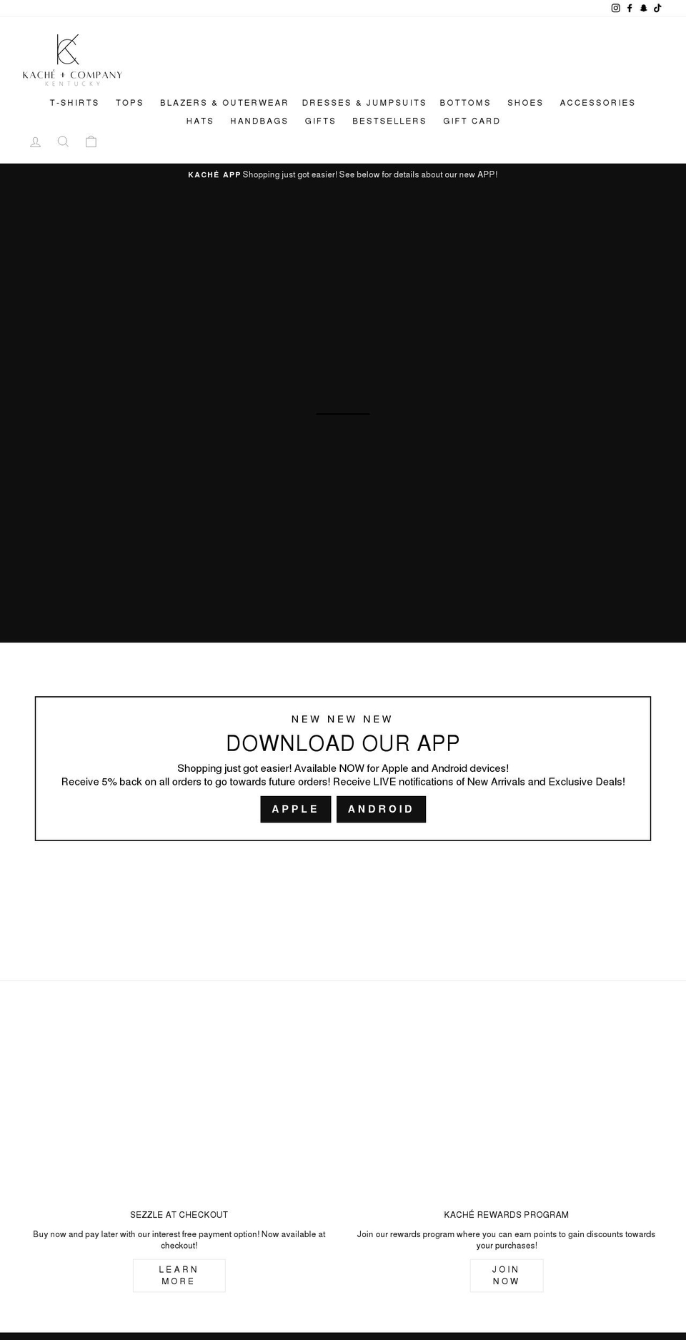 kacheandcompany.com shopify website screenshot