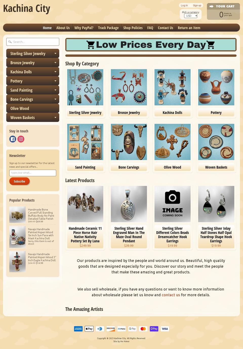 kachinacity.com — Shopify storefront screenshot