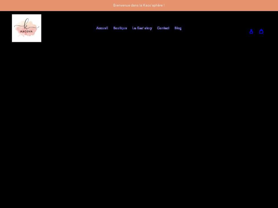 kacova.com shopify website screenshot
