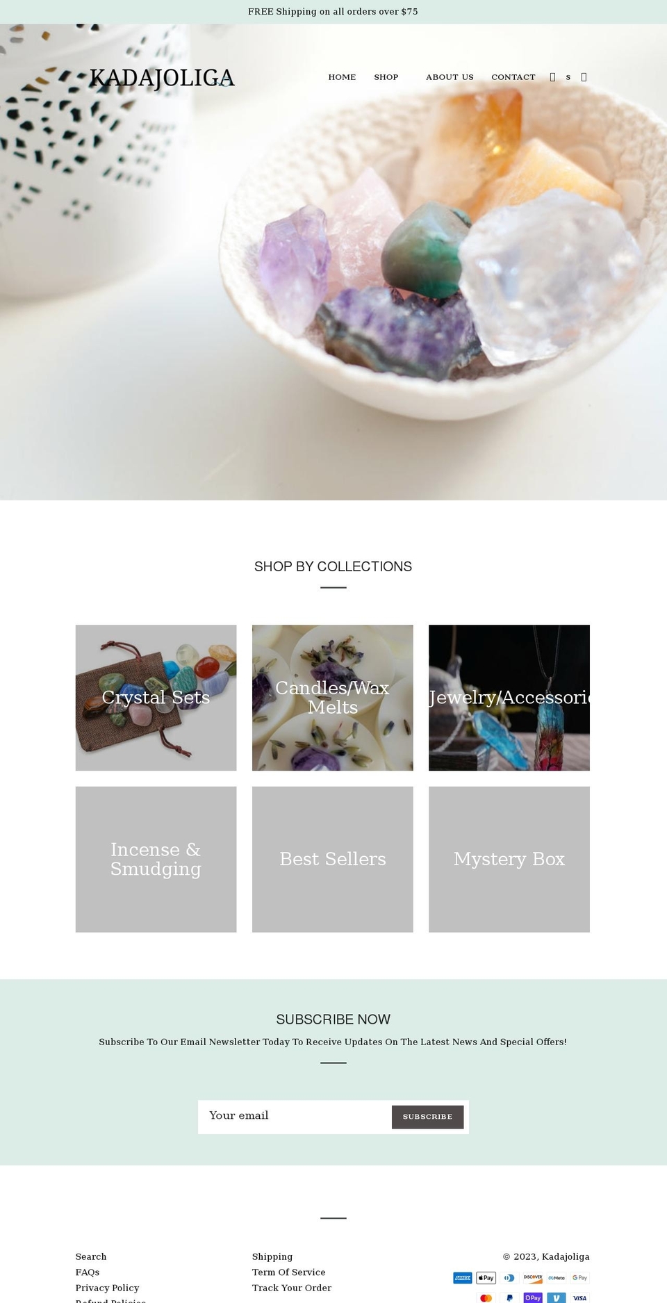 kadajoliga.com shopify website screenshot