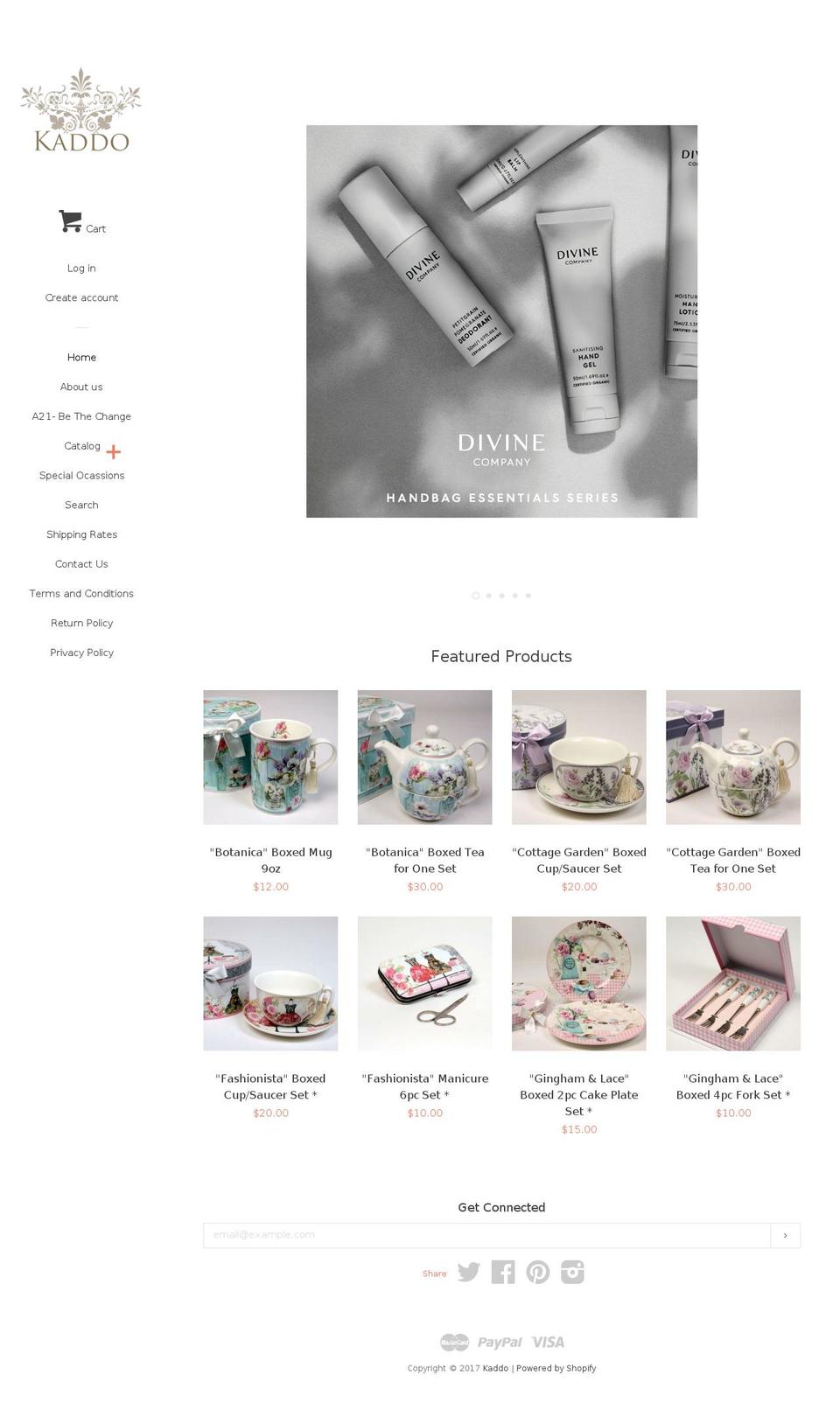 kaddo.com.au shopify website screenshot