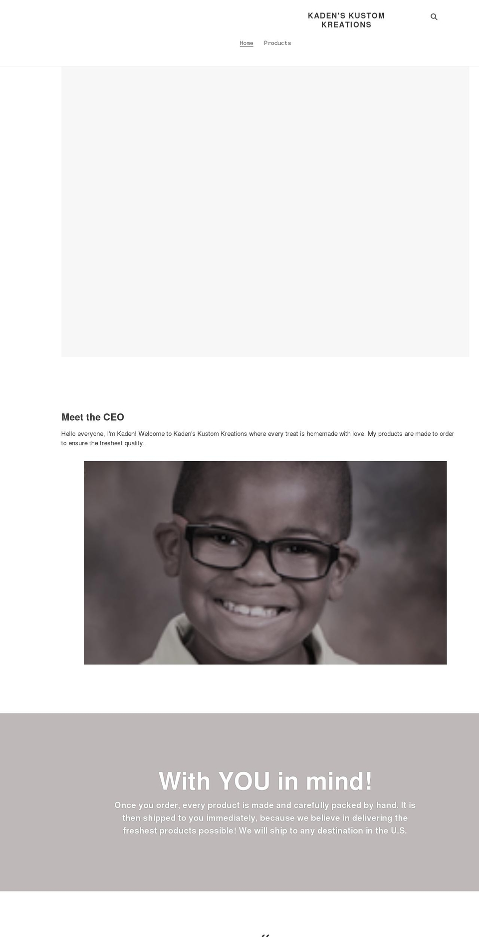 kadenskustomkreations.com shopify website screenshot