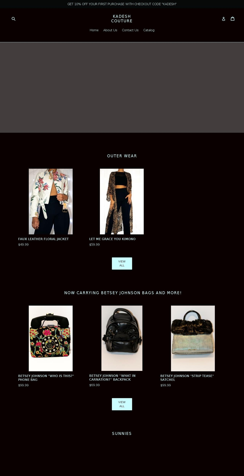 kadeshcouture.com — Shopify storefront screenshot