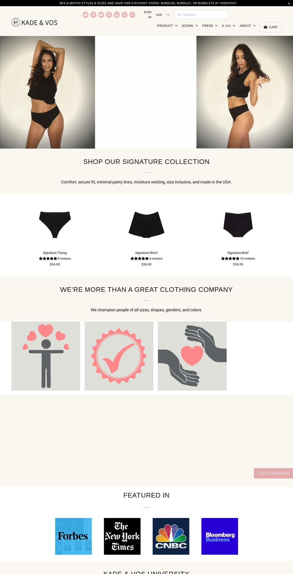 kadevos.com — Shopify storefront screenshot