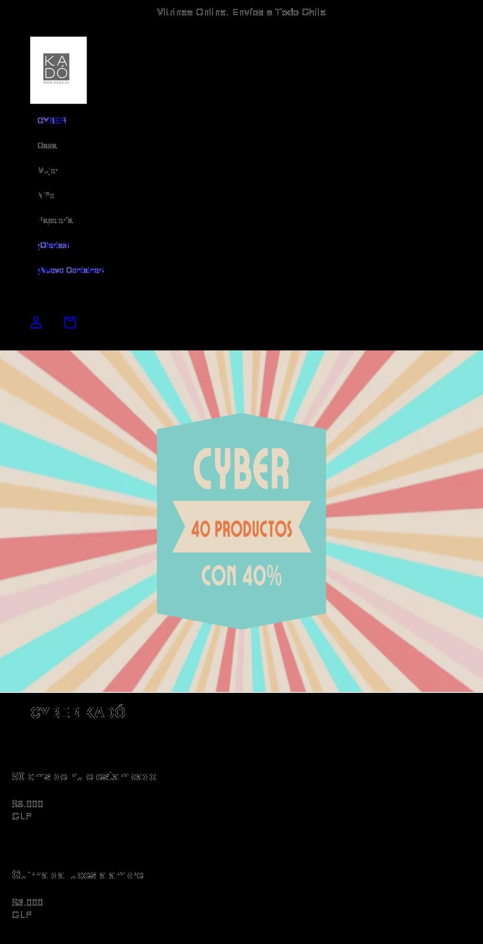 kado.cl shopify website screenshot
