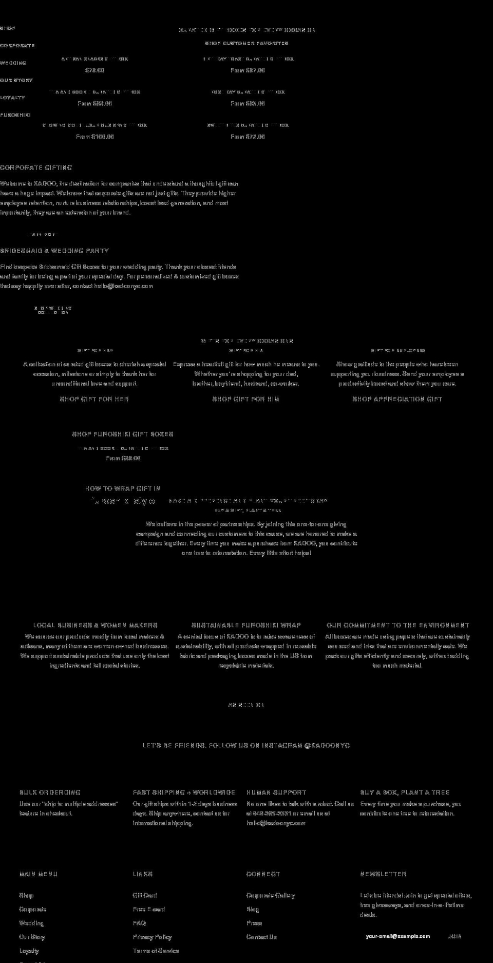kadoonyc.com shopify website screenshot