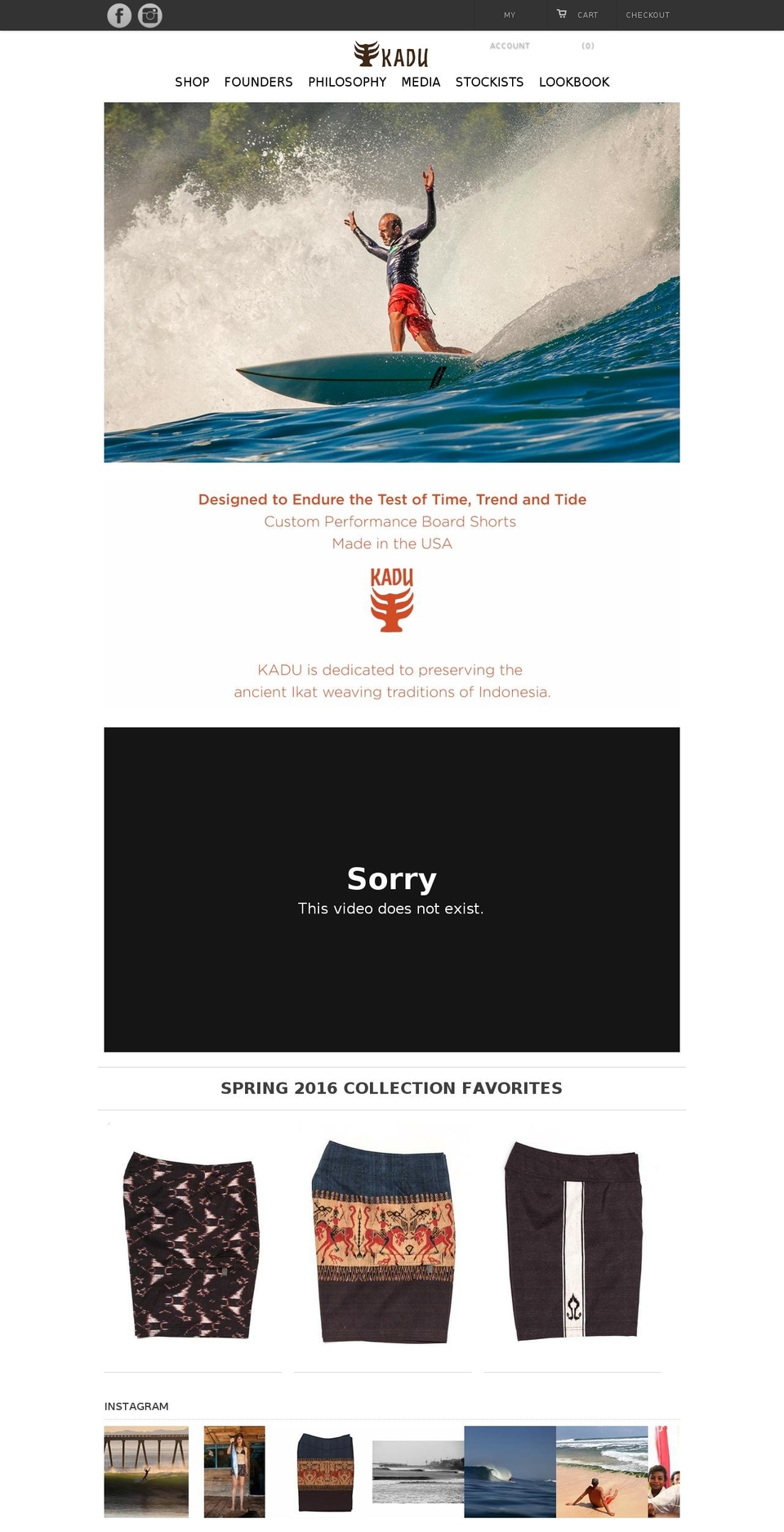 kaduwaters.com shopify website screenshot