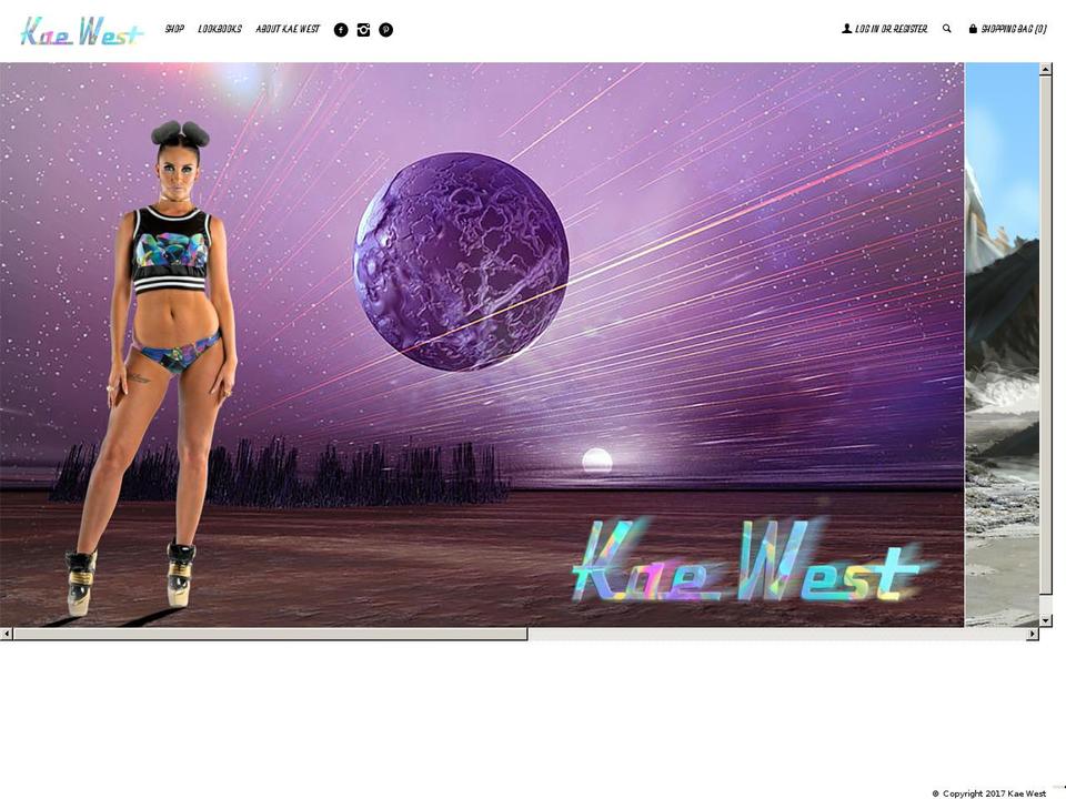 kae-west.com shopify website screenshot