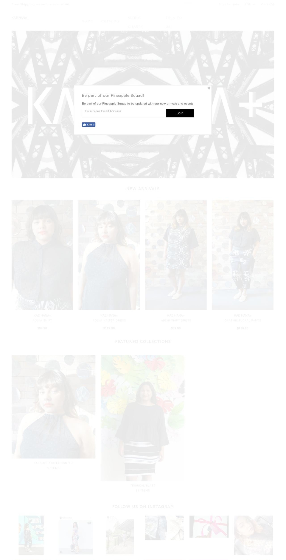kaehanaplus.com — Shopify storefront screenshot