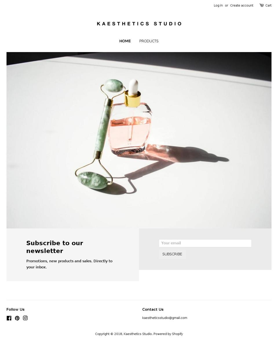 kaestheticsstudio.com — Shopify storefront screenshot