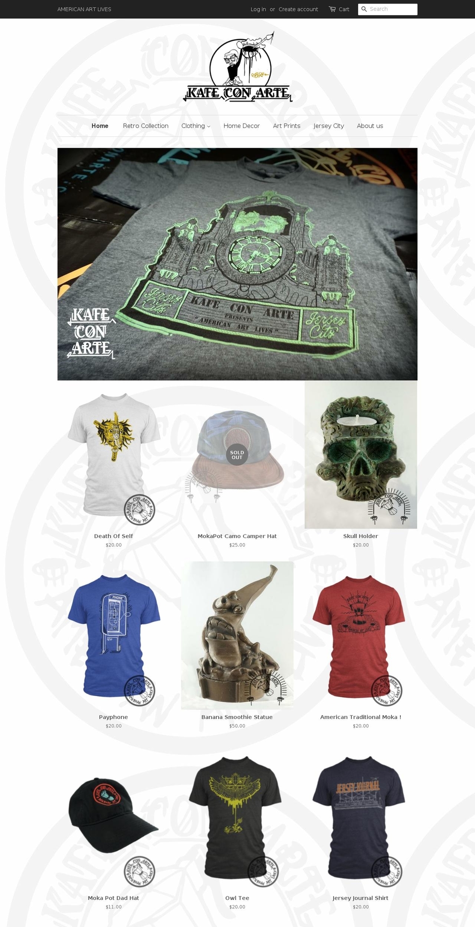 kafeconarte.net shopify website screenshot