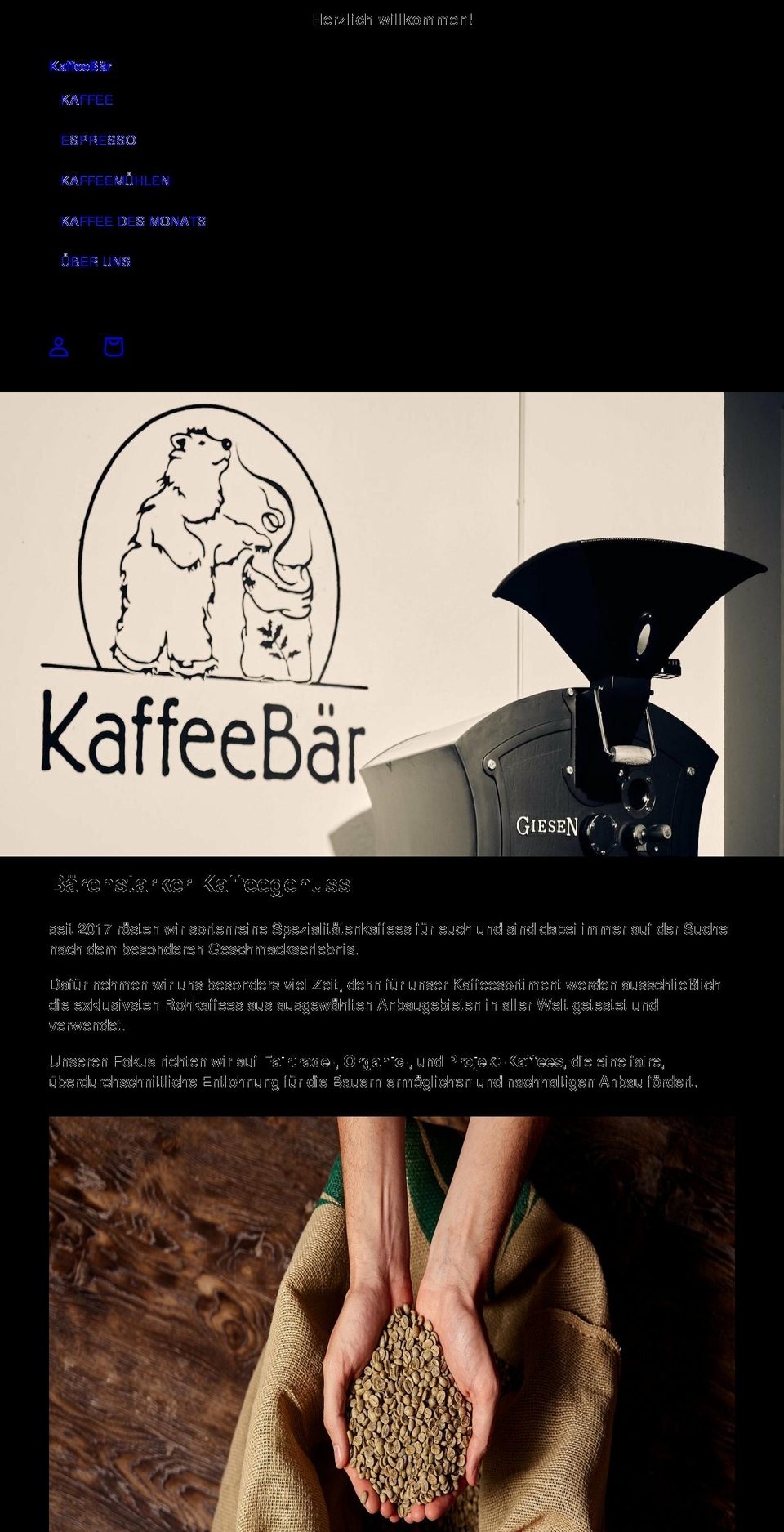 kaffee-baer.com shopify website screenshot