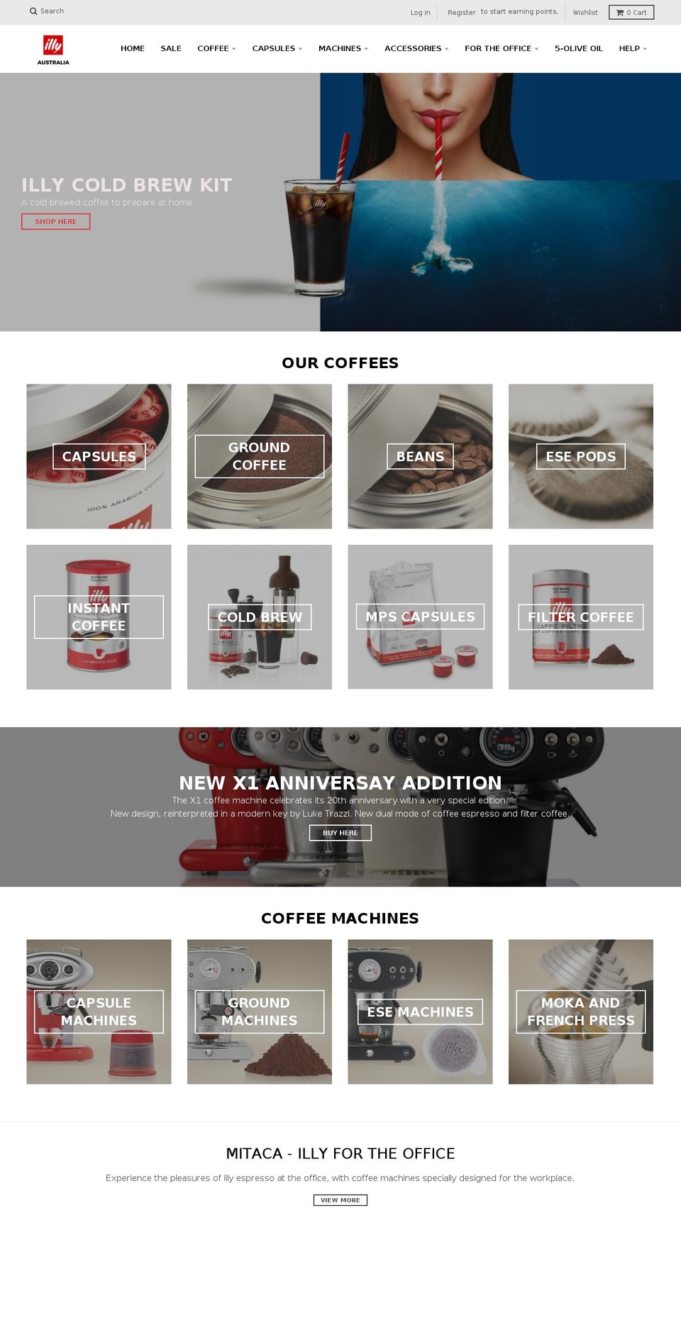 kaffeinagroup.com — Shopify storefront screenshot