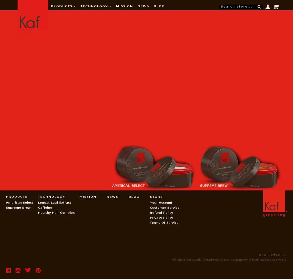 kafgrooming.com shopify website screenshot