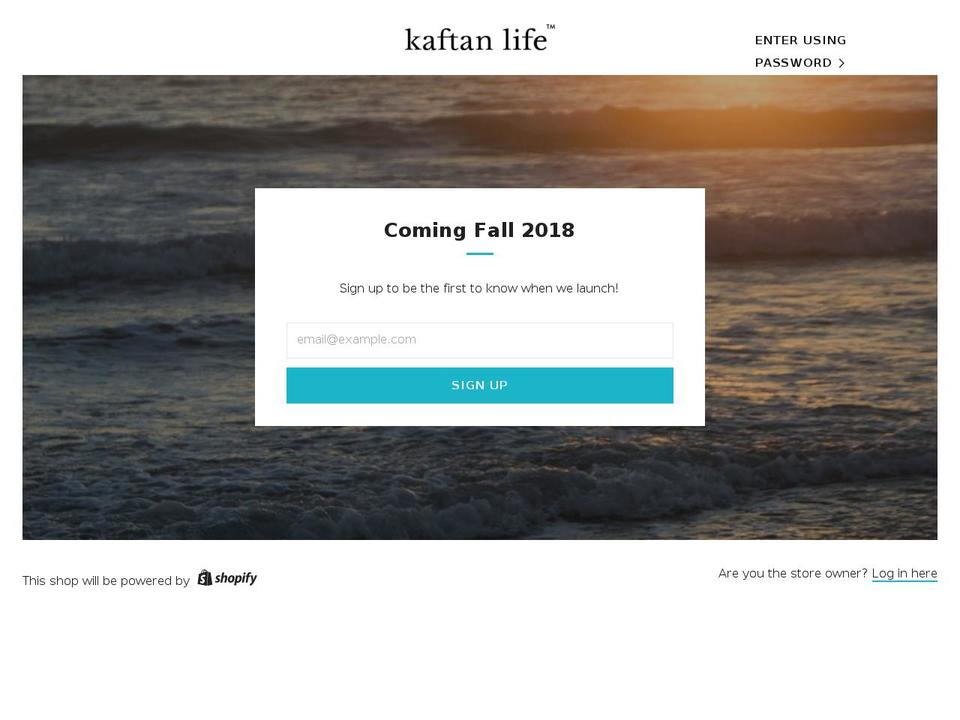 kaftanlife.com — Shopify storefront screenshot